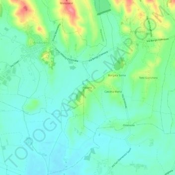 Moano topographic map, elevation, terrain