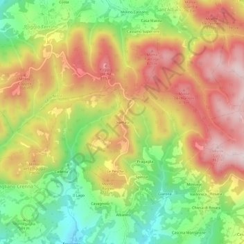 Oramala topographic map, elevation, terrain