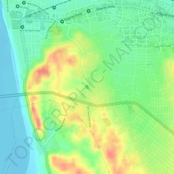 Happy land topographic map, elevation, terrain