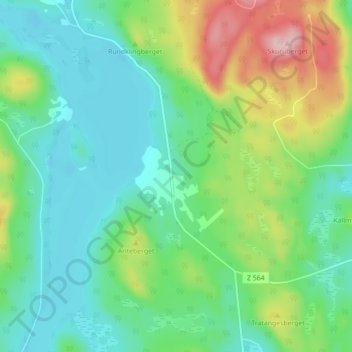 Rind topographic map, elevation, terrain