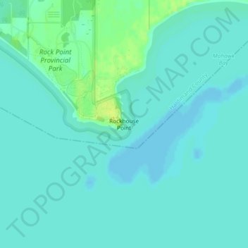 Rockhouse Point topographic map, elevation, terrain