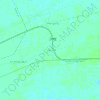 Endapalli topographic map, elevation, terrain