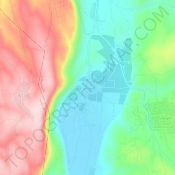 Sardin topographic map, elevation, terrain