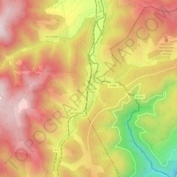 La Bastide topographic map, elevation, terrain