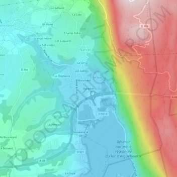 Bellemin topographic map, elevation, terrain