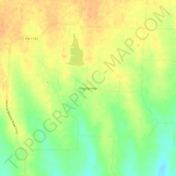Flag Springs topographic map, elevation, terrain