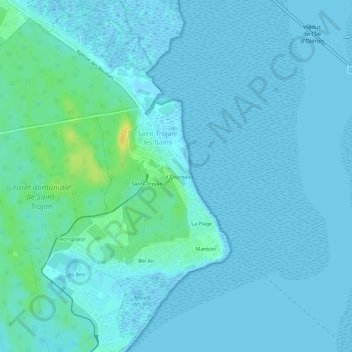 Le Coureau topographic map, elevation, terrain
