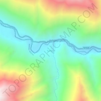 Sumra topographic map, elevation, terrain