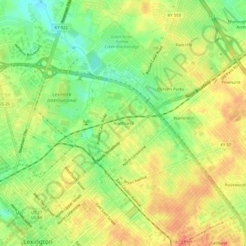 Northland topographic map, elevation, terrain