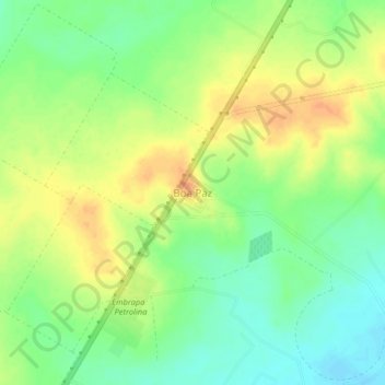 Boa Paz topographic map, elevation, terrain