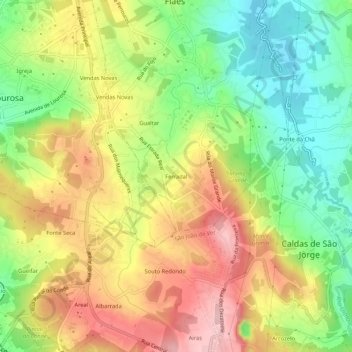 Ferradal topographic map, elevation, terrain