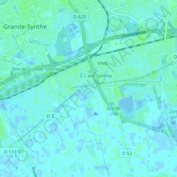 Cruputte Houck topographic map, elevation, terrain
