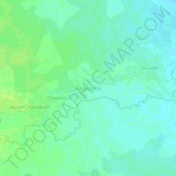 Madacascar topographic map, elevation, terrain