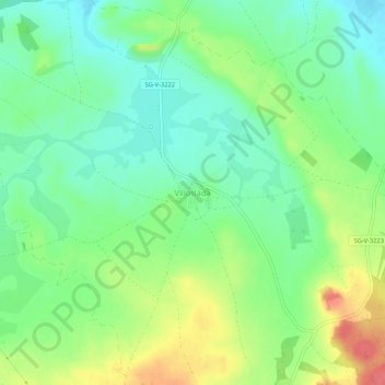 Villoslada topographic map, elevation, terrain