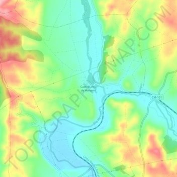Castilblanco de Henares topographic map, elevation, terrain