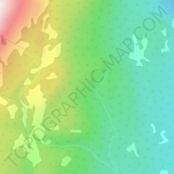Pelly Mountains topographic map, elevation, terrain