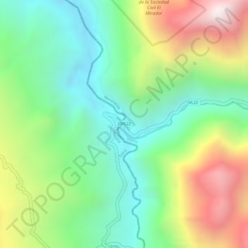 La Unión topographic map, elevation, terrain