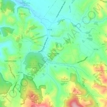 Casa Generale topographic map, elevation, terrain