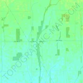 Raleigh topographic map, elevation, terrain
