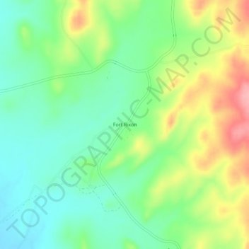 Fort Rixon topographic map, elevation, terrain