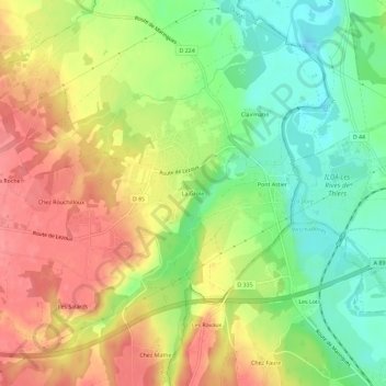 La Grole topographic map, elevation, terrain