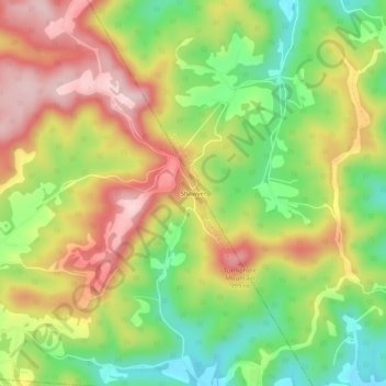 Shawver topographic map, elevation, terrain