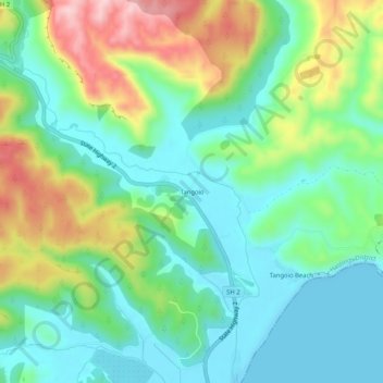 Tangoio topographic map, elevation, terrain