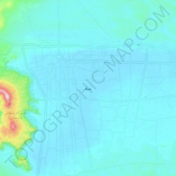 Jubbah topographic map, elevation, terrain