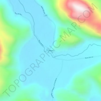 El Malito topographic map, elevation, terrain