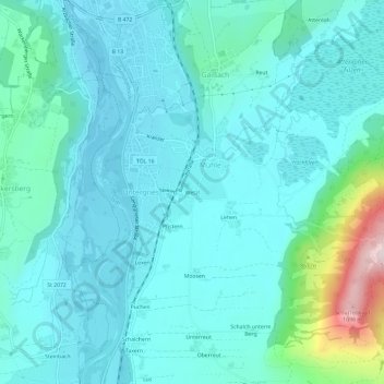 Wetzl topographic map, elevation, terrain