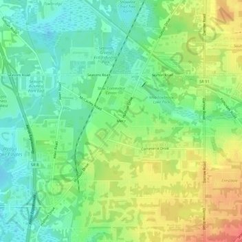 Metz topographic map, elevation, terrain
