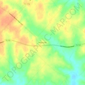 Nelsonville topographic map, elevation, terrain