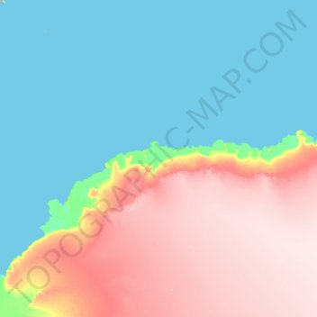 Antarctica topographic map, elevation, terrain