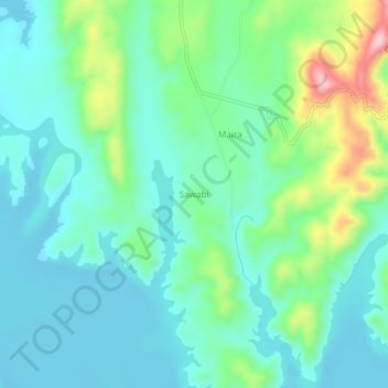 Sawabi topographic map, elevation, terrain