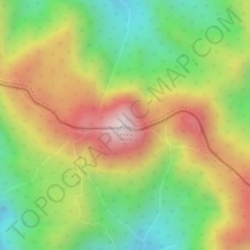 Mount Lentang Legong topographic map, elevation, terrain