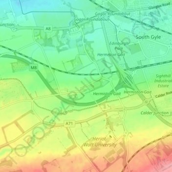 Gogarbank topographic map, elevation, terrain
