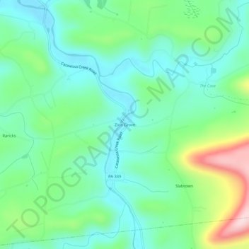 Zion Grove topographic map, elevation, terrain