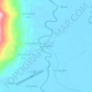 Guamonial topographic map, elevation, terrain