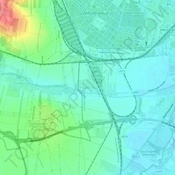 Kledering topographic map, elevation, terrain