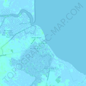 South Bowers topographic map, elevation, terrain