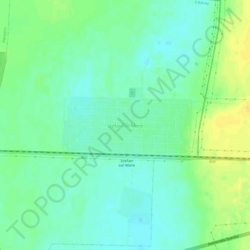 Ștefan cel Mare topographic map, elevation, terrain