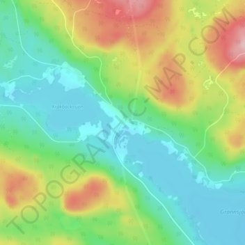 Knoppe topographic map, elevation, terrain