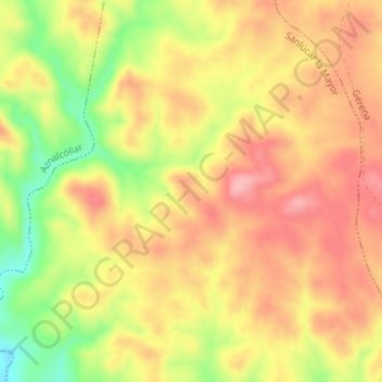 Sanlúcar topographic map, elevation, terrain
