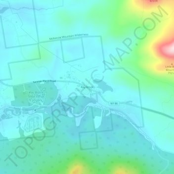 Ray Brook topographic map, elevation, terrain