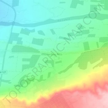 Herbay Alto topographic map, elevation, terrain