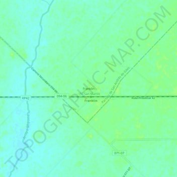 Franklin topographic map, elevation, terrain
