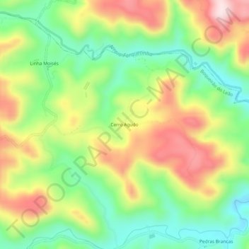 Cerro Agudo topographic map, elevation, terrain