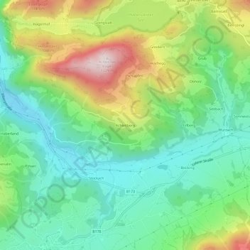 Achleitberg topographic map, elevation, terrain