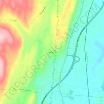 Roberts Hill topographic map, elevation, terrain