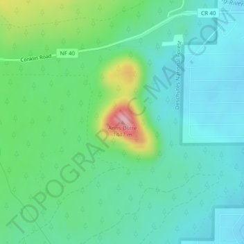Anns Butte topographic map, elevation, terrain